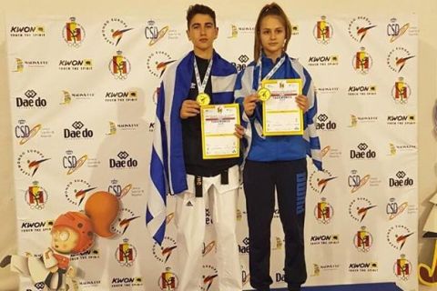 Χρυσά μετάλλια για Νικολάου και Σαρβανάκη στο Ευρωπαϊκό πρωτάθλημα παίδων/κορασίδων