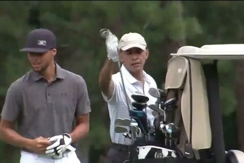 Ομπάμα και Κάρι παίζουν... γκολφ