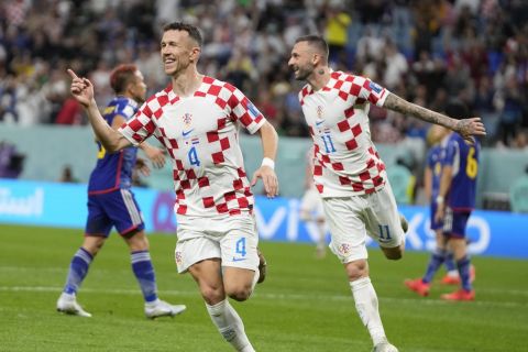 Ο Πέρισιτς πανηγυρίζει γκολ του στο Ιαπωνία - Κροατία