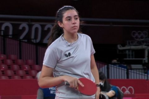 Η 12χρονη αθλήτρια του πινγκ πονγκ Χεντ Ζαζά από τη Συρία έγινε η νεαρότερη αθλήτρια των Ολυμπιακών Αγώνων 2020 στο Τόκιο