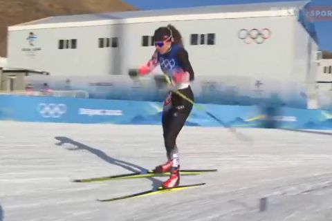 Ο αγώνας σκι μεταξύ γυναικών στους Χειμερινούς Ολυμπιακούς Αγώνες στο Πεκίνο