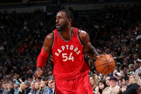 Milwaukee, WI - NOVEMBER 25: Patrick Patterson #54 of the Toronto Raptors handles the ball during the game against the Milwaukee Bucks on November 25, 2016 at the BMO Harris Bradley Center in Milwaukee, Wisconsin. NOTE TO USER: User expressly acknowledges and agrees that, by downloading and or using this Photograph, user is consenting to the terms and conditions of the Getty Images License Agreement. Mandatory Copyright Notice: Copyright 2016 NBAE (Photo by Gary Dineen/NBAE via Getty Images)