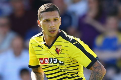KINGSTON UPON THAMES, ENGLAND - JULY 11:  Jose Holebas of Watford in action during the Pre Season Friendly match between AFC Wimbledon and Watford at The Cherry Red Records Stadium on July 11, 2015 in Kingston upon Thames, England.  (Photo by Richard Heathcote/Getty Images)