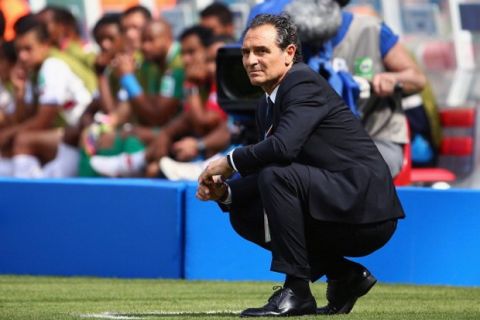RECIFE, BRAZIL - JUNE 20:  Head coach Cesare Prandelli of Italy looks on during the 2014 FIFA World Cup Brazil Group D match between Italy and Costa Rica at Arena Pernambuco on June 20, 2014 in Recife, Brazil.  (Photo by Robert Cianflone/Getty Images)