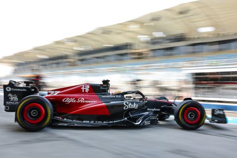 Valtteri Bottas (FIN) Alfa Romeo F1 Team C43 leaves the pits.
Formula One Testing, Day Three, Saturday 25th February 2023. Sakhir, Bahrain.