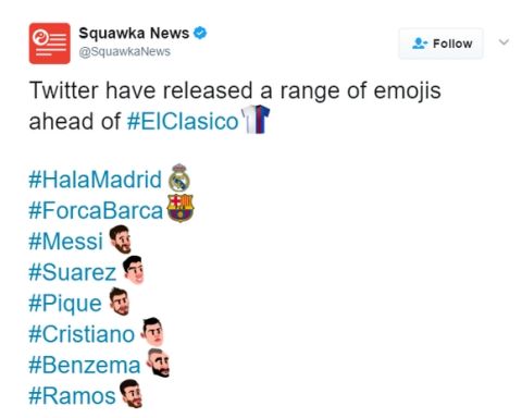 Τα εννέα emoji του clasico στο twitter