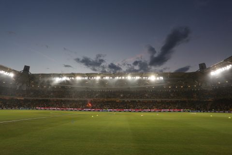 Η OPAP Arena στο παιχνίδι της ΑΕΚ απέναντι στον Ιωνικό για τη Super League.