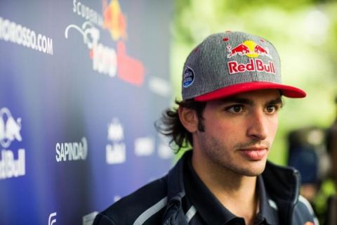 SHANGHAI, CHINA - APRIL 14:  Carlos Sainz of Scuderia Toro Rosso and Spain during previews to the Formula One Grand Prix of China at Shanghai International Circuit on April 14, 2016 in Shanghai, China.  (Photo by Peter Fox/Getty Images)