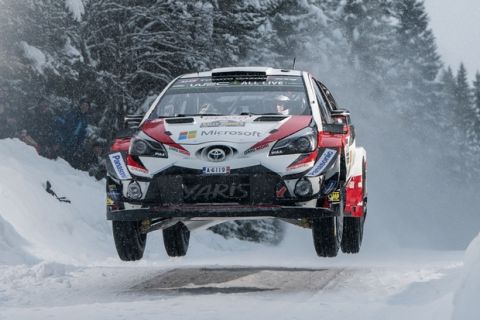 Ott Tanak (EST) performs during FIA  World Rally Championship 2018 in Torsby, Sweden on 16.02.2018 // Jaanus Ree/Red Bull Content Pool // AP-1USQBU7QN2111 // Usage for editorial use only // Please go to www.redbullcontentpool.com for further information. // 