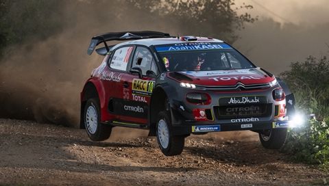 Sebastien Loeb (FRA) performs during FIA World Rally Championship 2018 in Salou, Spain on October 25, 2018 // Jaanus Ree/Red Bull Content Pool // AP-1XADXDVMN2111 // Usage for editorial use only // Please go to www.redbullcontentpool.com for further information. // 
