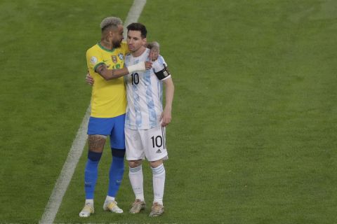 Οι Μέσι και Νεϊμάρ σε αγώνα της Αργεντινής με την Βραζιλία στο Copa America | 10 Ιουλίου 2021