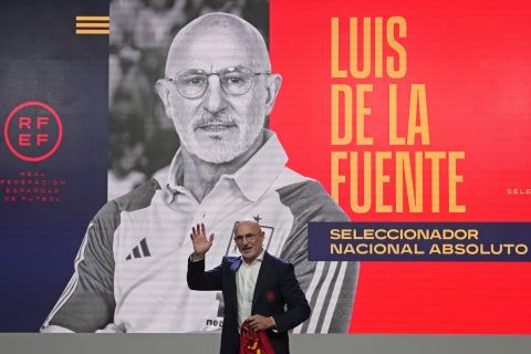 Ο Λουίς ντε λα Φουέντε κατά την παρουσίαση του ως ο νέος ομοσπονδιακός τεχνικός της Ισπανίας | 12 Δεκεμβρίου 2022