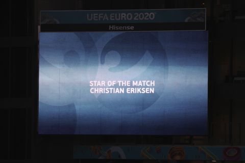 Η UEFA έδωσε τον τίτλο του MVP στο ματς Δανία - Φινλανδία στον Κρίστιαν Έρικσεν (12 Ιουνίου 2021)