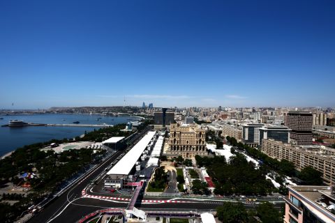 BAKU, AZERBAIJAN - JUNE 16:  A general view of the newest circuit in F1 during previews ahead of the European Formula One Grand Prix at Baku City Circuit on June 16, 2016 in Baku, Azerbaijan.  (Photo by Dan Istitene/Getty Images,)