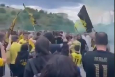 ΑΕΚ: Χαμός στην Τρίπολη με το τρόπαιο του πρωταθλήματος της Ένωσης
