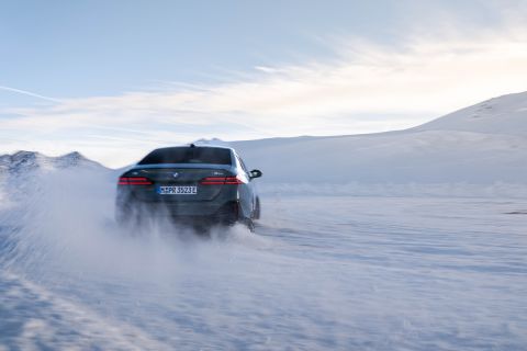 BMW 5 Series on Snow