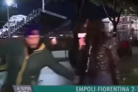 Σεξουαλική παρενόχληση σε Ιταλίδα δημοσιογράφο από οπαδούς σε live μετάδοση μετά το Έμπολι - Φιορεντίνα