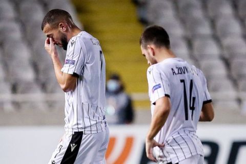 Καντουρί και Ζίβκοβιτς απογοητευμένοι στο Ομόνοια - ΠΑΟΚ για το Europa League.