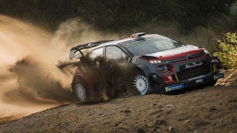 Kris Meeke (GBR) performs during FIA World Rally Championship 2018 in Cordoba, Argentina on 27.04.2018