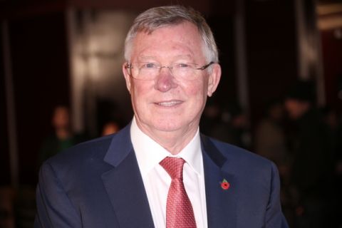 Sir Alex Ferguson poses for photographers upon arrival at the world premiere of the film 'Ronaldo, in London, Monday, Nov. 9, 2015. (Photo by Joel Ryan/Invision/AP)