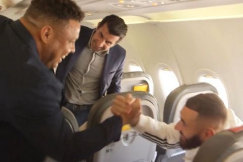 Μπενζεμά, Ρονάλντο και Φίγκο ταξιδεύουν στο ίδιο αεροπλάνο