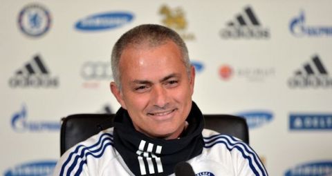 Chelsea's manager Jose Mourinho during the press conference