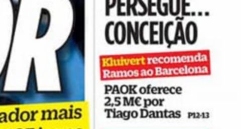 Ο ΠΑΟΚ δίνει 2,5 εκατομμύρια ευρώ για τον Ντάντας, σύμφωνα με την O' Jogo