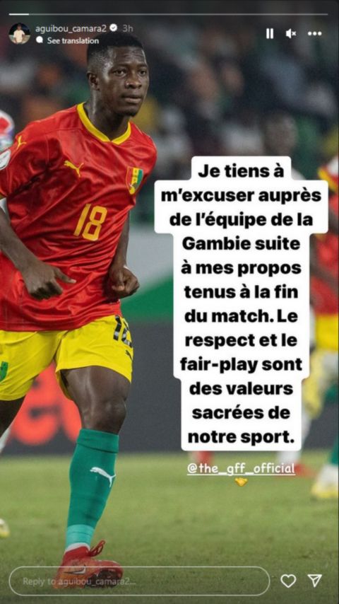 Ο Αγκιμπού Καμαρά ζήτησε συγγνώμη για τη λέξη "σκουπίδια" που χρησιμοποίησε για τους παίκτες της Γκάμπια