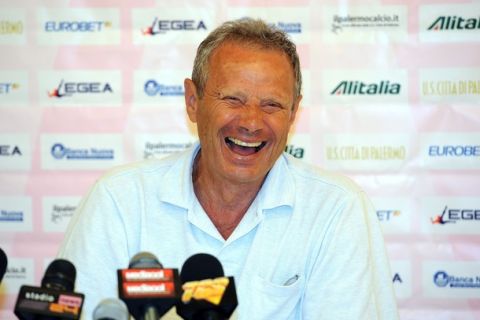 BAD KLEINKIRCHHEIM, AUSTRIA - JULY 12: Maurizio Zamparini, President of Palermo, smiles as he answers questions during a press conference after a trainin session at Sportarena on July 12, 2010 in Bad Kleinkirchheim, Austria.  (Photo by Tullio M. Puglia/Getty Images)