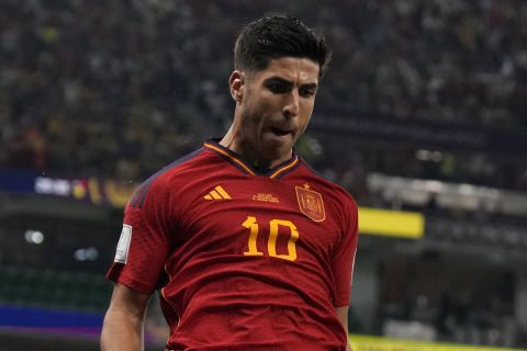 Ο Ασένσιο πανηγυρίζει το γκολ του στο Ισπανία - Κόστα Ρίκα | 23 Νοεμβρίου 2022
