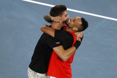 Οι Κύργιος και Κοκκινάκης πανηγυρίζουν την κατάκτηση του Australian Open 