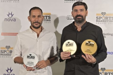 Ο Marketing Director της 24MEDIA, Γρηγόρης Μπάτης και ο Editorial Director του Sport24.gr, Παντελής Βλαχόπουλος