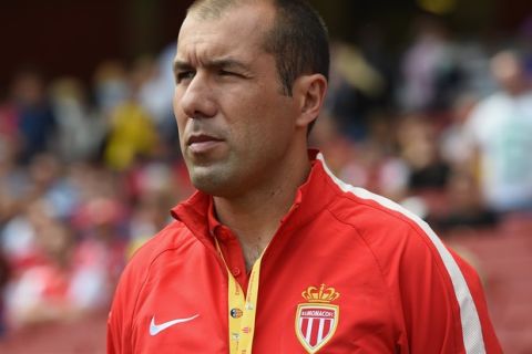 LONDON, ENGLAND - AUGUST 02:  Monaco manager Leonardo Jardim looks on during the Emirates Cup match between Valencia and AS Monaco at the Emirates Stadium on August 2, 2014 in London, England.  (Photo by Michael Regan/Getty Images)