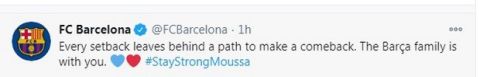 Το tweet της Μπαρτσελόνα για τον Ουαγκέ και το μήνυμα των Καταλανών