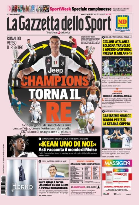 Ρονάλντο: "Επιστρέφει ο βασιλιάς" στο Champions League
