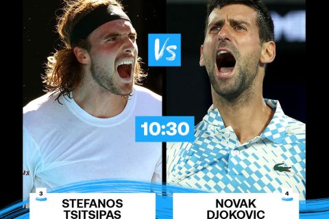 O τελικός Στέφανος Τσιτσιπάς VS Novak Djokovic για το Australian Open στο Eurosport, διαθέσιμο στη Nova!