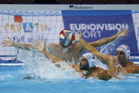 35th LEN European Water Polo Championship - Split 2022 - SUN SEP 04 2022 - Ranking Games - Greece vs Israel - TZORTZATOS Panagiotis of Greece