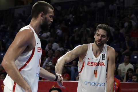 Ο Μαρκ και ο Πάου Γκασόλ στο Ευρωμπάσκετ του 2017