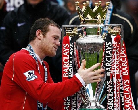 SPT IHN MANCHESTER UNITED V WEST HAM 13/05/07
 Rooney  celebrates
 Picture by IAN HODGSON/DAILY MAIL