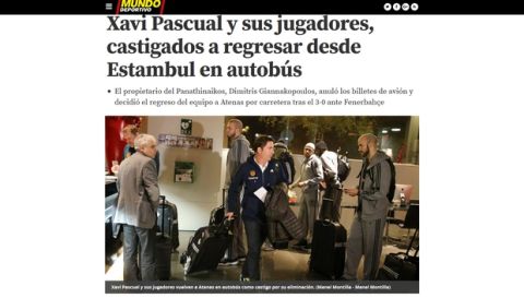 Θέμα στη "Mundo Deportivo" η επιστροφή του Παναθηναϊκού με πούλμαν από την Πόλη