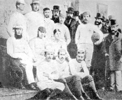 This is a 1857 team image of Sheffield Football Club made available by Sheffield Footbal Club on Wednesday Oct. 24, 2007.   Powerhouses like Manchester United and Real Madrid, who have claimed just about every major title in club soccer, can't match the honor held by Sheffield FC  the oldest "football" team in the world. The little-known amateur side in northern England plays eight divisions below the Premier League and celebrated its 150th anniversary on Wednesday. (AP Photo/Sheffield FC, Ho)