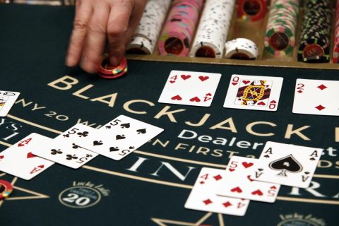 Μάρκες σε τραπέζι blackjack
