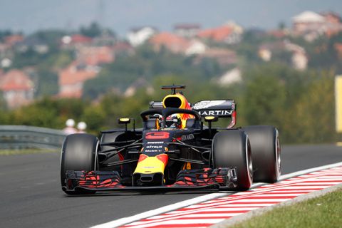 Red Bull driver Daniel Ricciardo of Australia steers his car during the first free practice session for the Hungarian Formula One Grand Prix, at the Hungaroring racetrack in Mogyorod, northeast of Budapest, Friday, July 27, 2017. The Hungarian Grand Prix will be held on Sunday. (AP Photo/Laszlo Balogh)