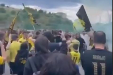 ΑΕΚ: Χαμός στην Τρίπολη με το τρόπαιο του πρωταθλήματος της Ένωσης