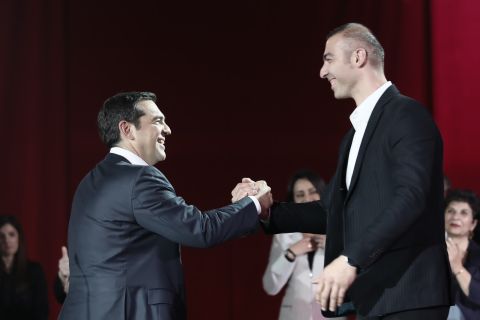 Ο Αλέξανδρος Νικολαΐδης με τον Αλέξη Τσίπρα