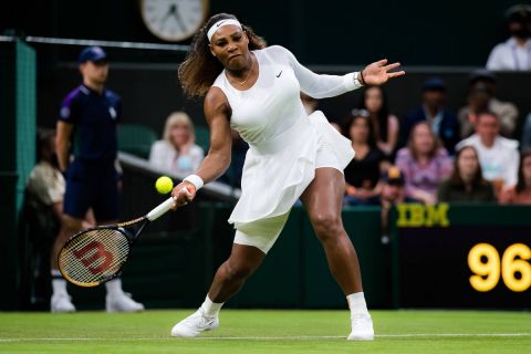 June 29, 2021, LONDON, GREAT BRITAIN: Serena Williams of the United States in action during the first round of the 2021 Wimbledon Championships Grand Slam tennis tournament against Aliaksandra Sasnovich of Belarus LONDON GREAT BRITAIN - ZUMAa181 20210629_zaa_a181_052 Copyright: xRobxPrangex 