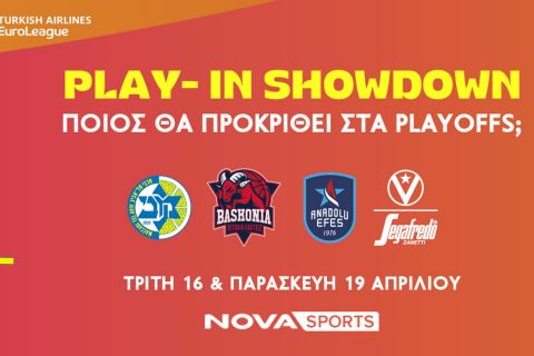 Το μπασκετικό υπερθέαμα της EuroLeague συνεχίζεται με τα Play - In Showdown και & Play Offs αποκλειστικά στο παρκέ του Novasports!