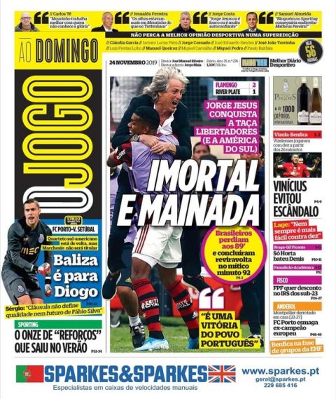 Πρώτο θέμα στις πορτογαλικές εφημερίδες ο Ζεζούς