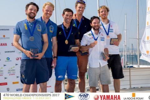 2017 470 World Championship, Thessaloniki, Greece. Olympic sailing in the two-person dinghy men and two-person dinghy women events from 7-15 July 2017. World Championship titles will be decided on Saturday 15 July.