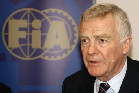 FIA President Max Mosley attends a meeting at the FIA headquarters, in Paris Wednesday June 24, 2009. FIA president Max Mosley reached a deal Wednesday to stop eight rebel Formula One teams forming a breakaway series. (AP Photo/Gareth Watkins, Pool)